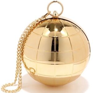 Gold Globe Clutch Bag